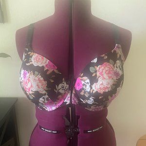 Torrid Skull Floral Bra - 42DD - Gently Used